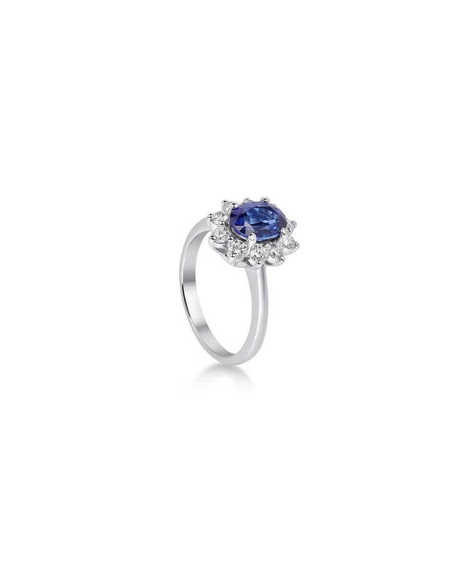 Freelight Anello con Zaffiro e Diamanti