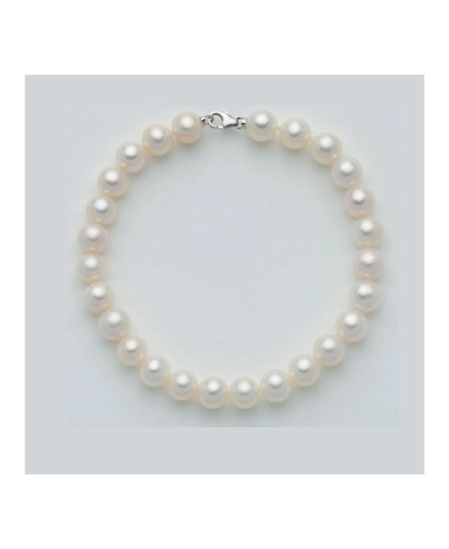 Miluna Bracciale di Perle in Oro Bianco 7,5-8