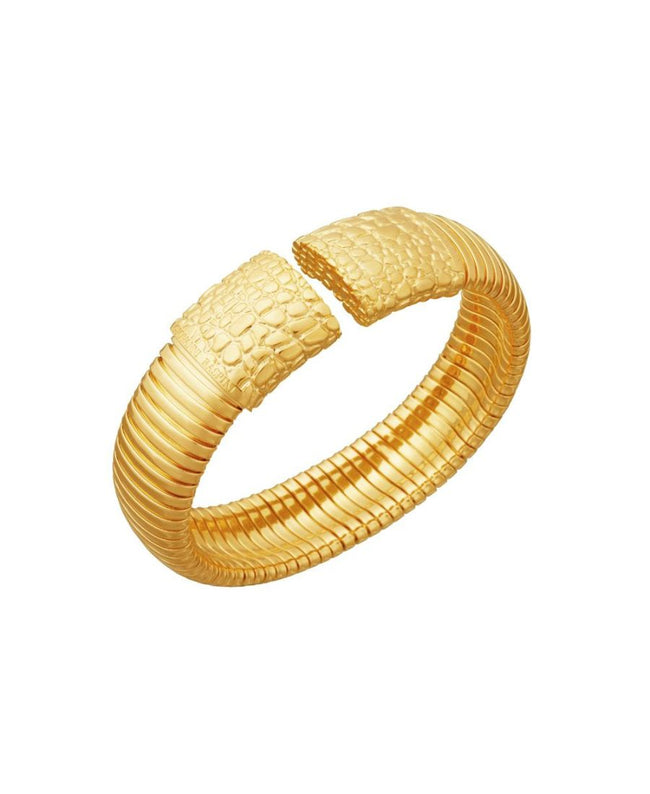 Giovanni Raspini Bracciale Tubogas Croco Grande Dorato