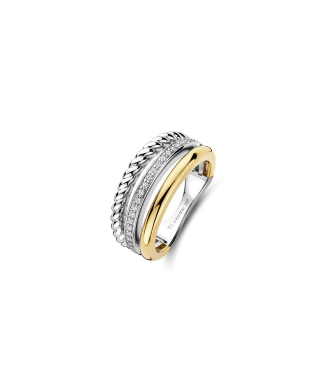 Ti Sento Milano Anello Fascia Bicolor