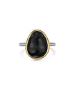 Ti Sento Milano Anello Bicolor Con Pietra Nera