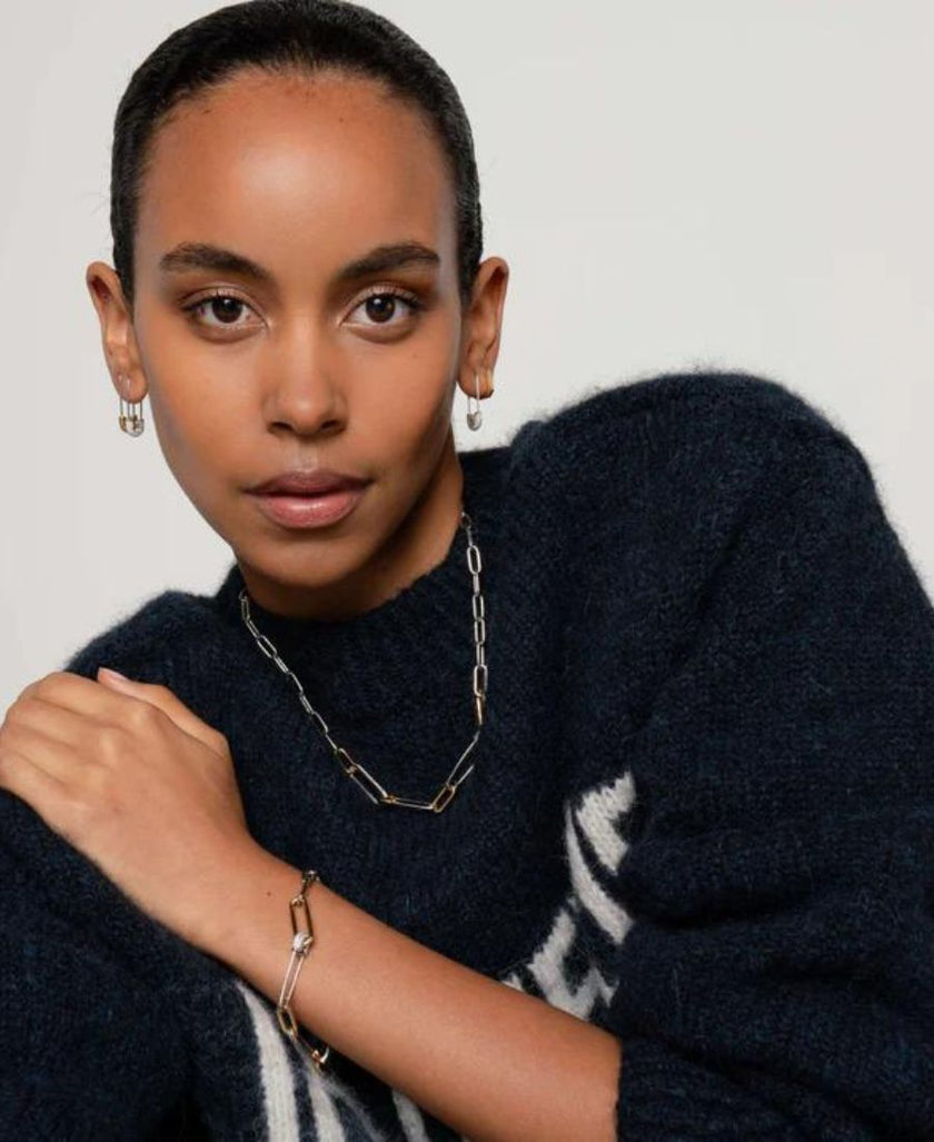 Ti Sento Milano Bracciale Spilla Da Balia Bicolor