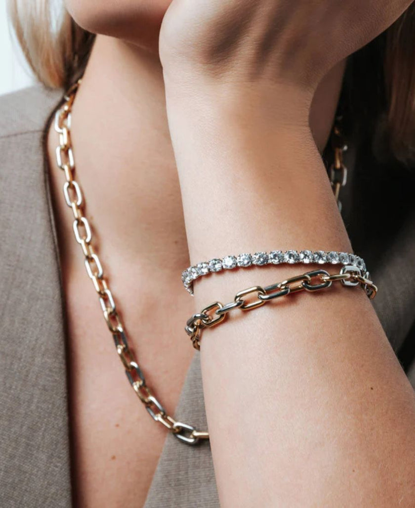 Ti Sento Milano Bracciale Catena Bicolore