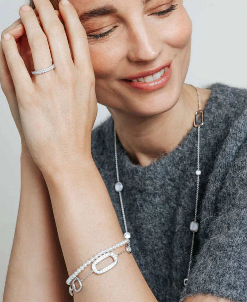 Ti Sento Milano Bracciale Con Zirconi e Madreperla