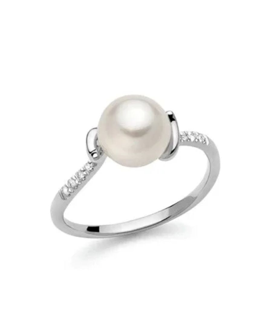 Miluna Anello Perle e Diamanti