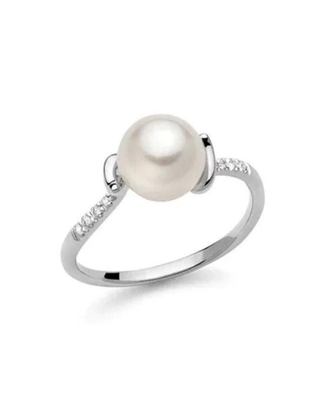 Miluna Anello Perle e Diamanti