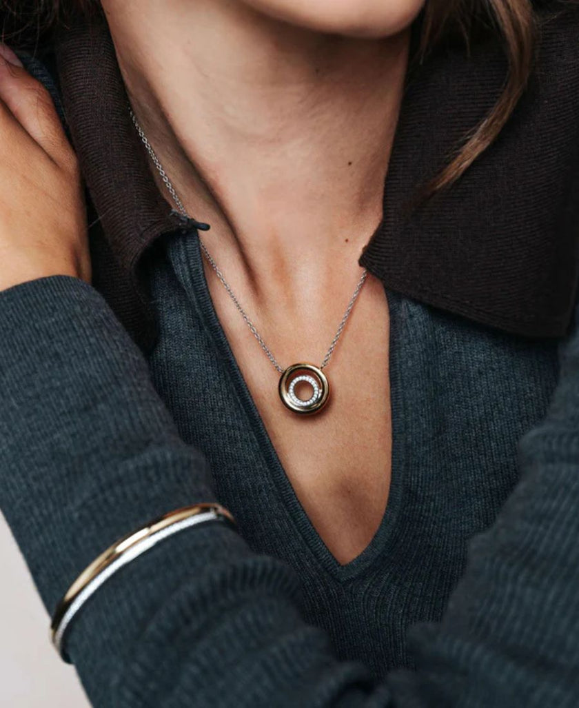 Ti Sento Milano Collana Con Pendente Bicolor