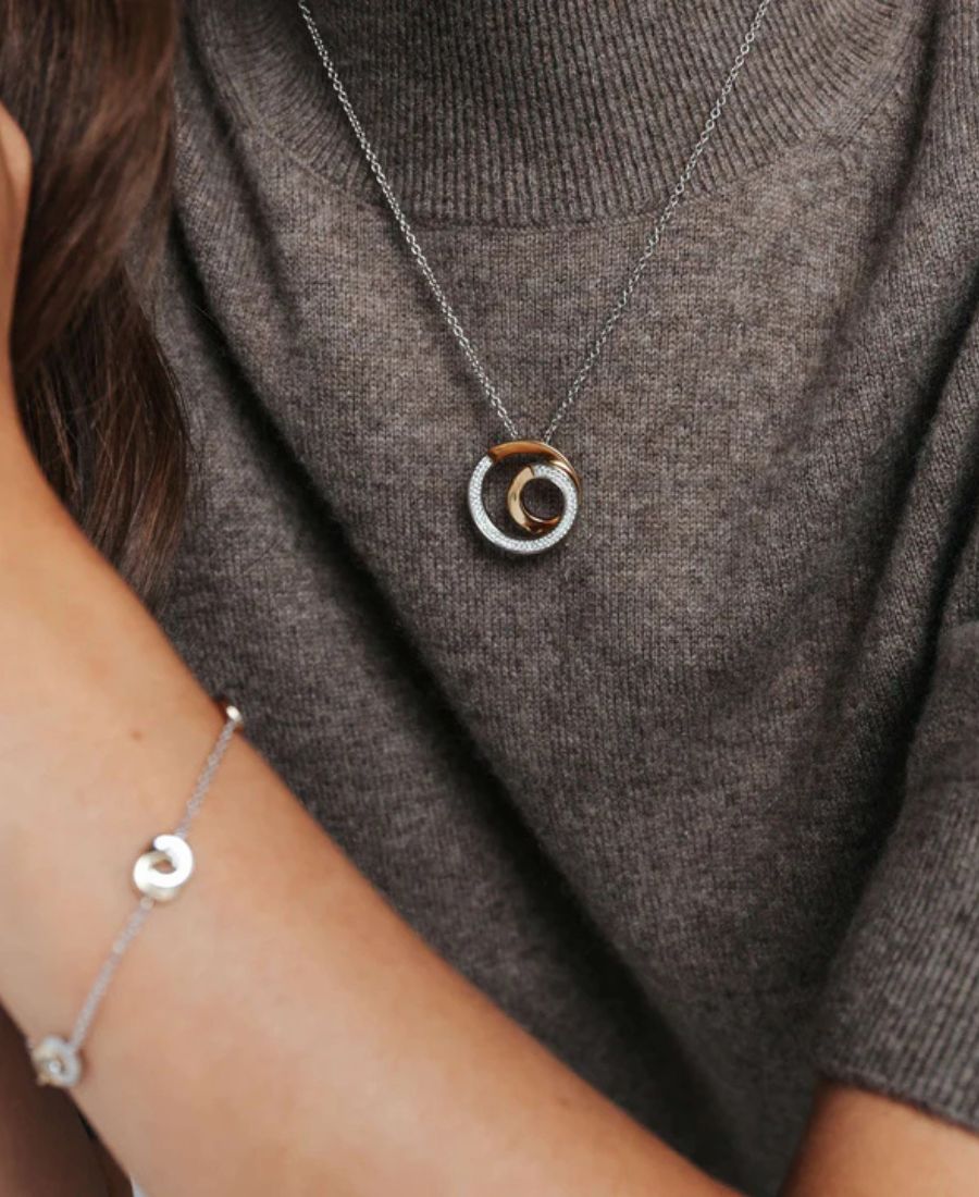 Ti Sento Milano Collana Con Pendente Bicolor