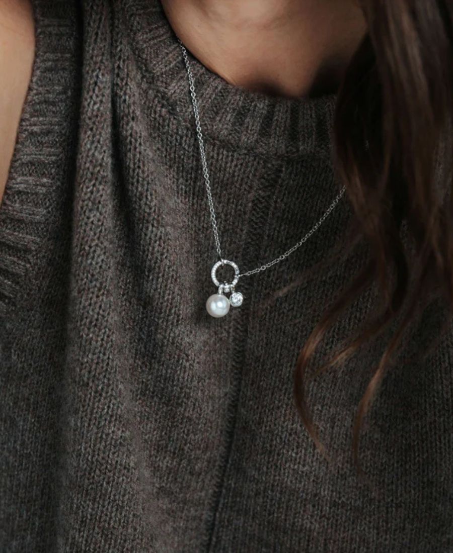 Ti Sento Milano Collana Argento Con Perla