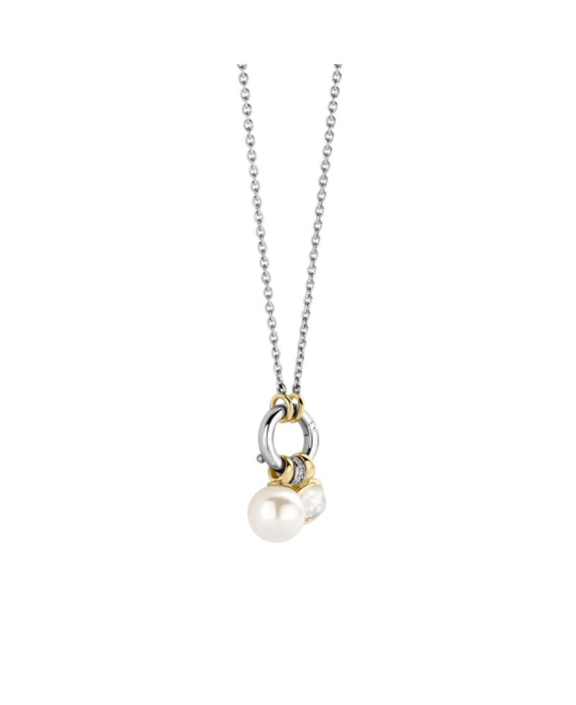 Ti Sento Milano Collana Argento Bicolor Con Perla