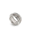 Filodellavita Anello Classic 13 Fili in Argento e 16 Diamanti Bianchi