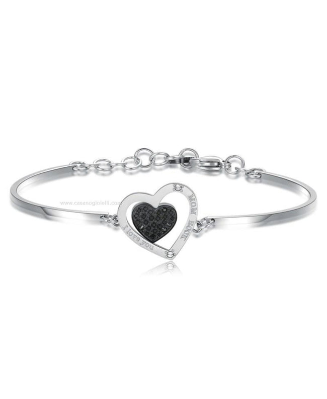Brosway Bracciale Chakra Semirigido Cuore Doppio