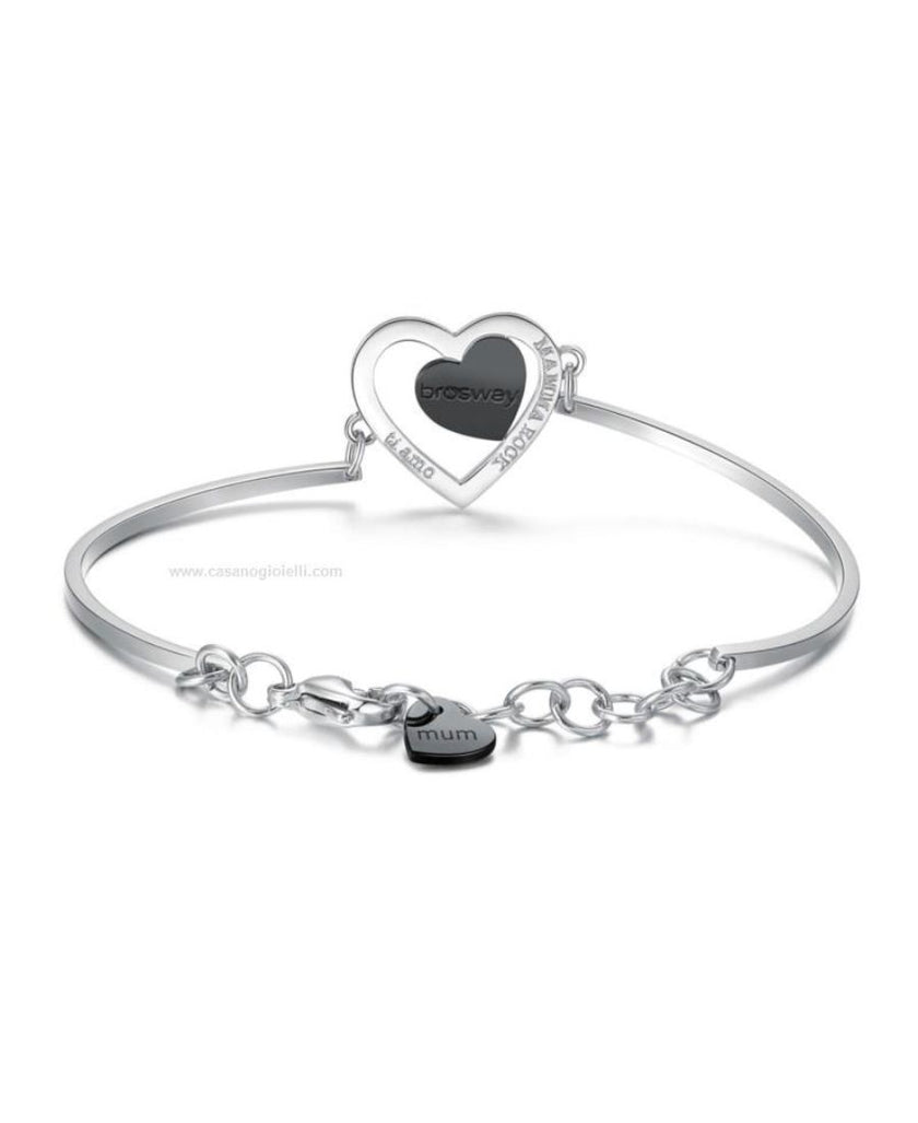Brosway Bracciale Chakra Semirigido Cuore Doppio