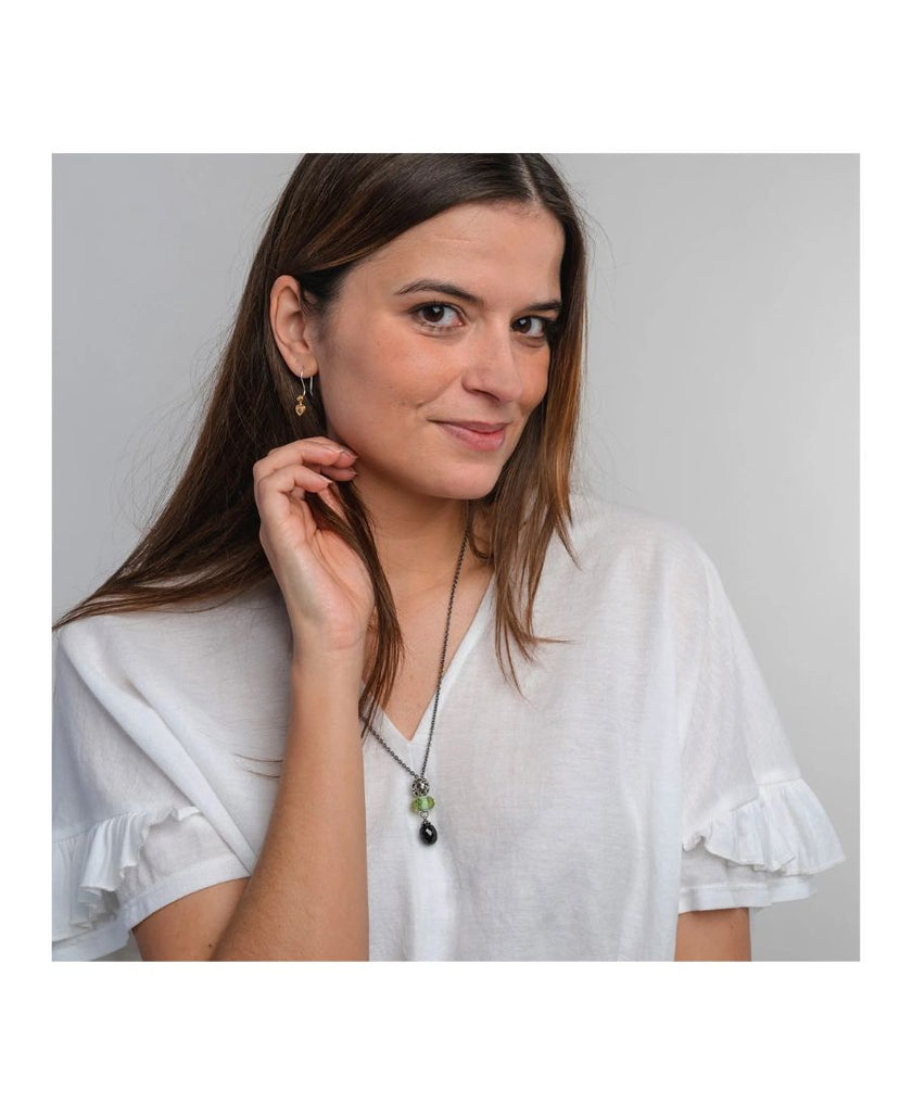 Trollbeads Collana d'Argento con Onice Nero