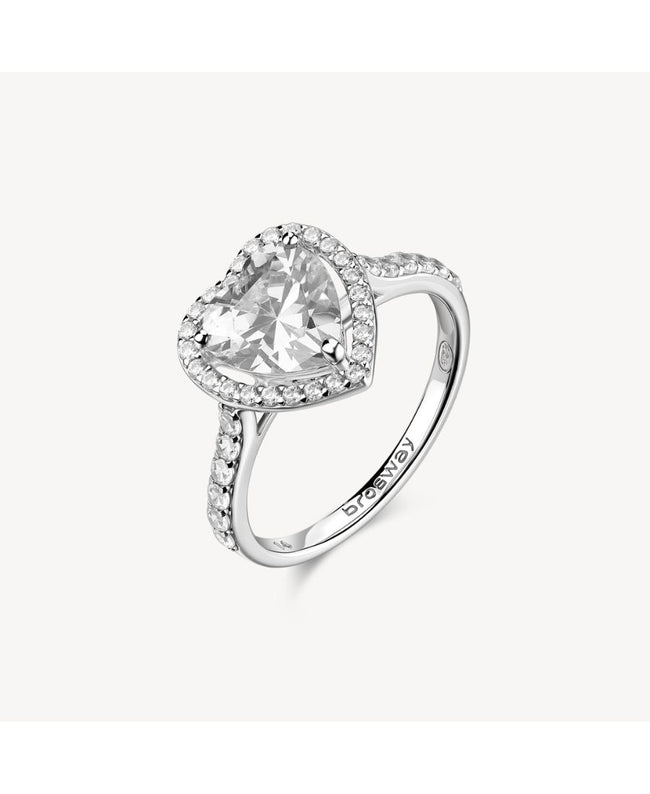 Brosway Anello Argento Fancy Cuore Bianco