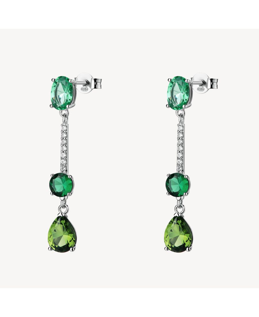 Brosway Orecchini Argento Fancy Verde