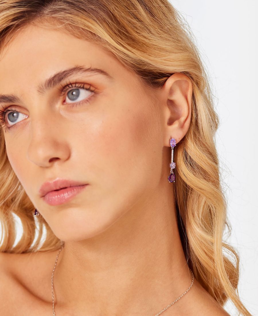 Brosway Orecchini Argento Fancy Viola