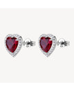 Brosway Orecchini Argento Fancy Cuore Rosso