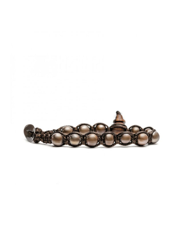 Bracciali Tamashii Perla Marrone 8mm