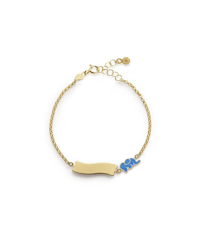 LeBebè Bracciale Fortuna con Elefantino e Targhetta