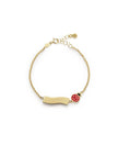 LeBebè Bracciale Fortuna con Coccinella e Targhetta