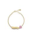 LeBebè Bracciale Fortuna con Cuore e Targhetta