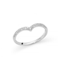 Miluna Anello Chevron con Pavé di Diamanti in Oro Bianco 9Kt