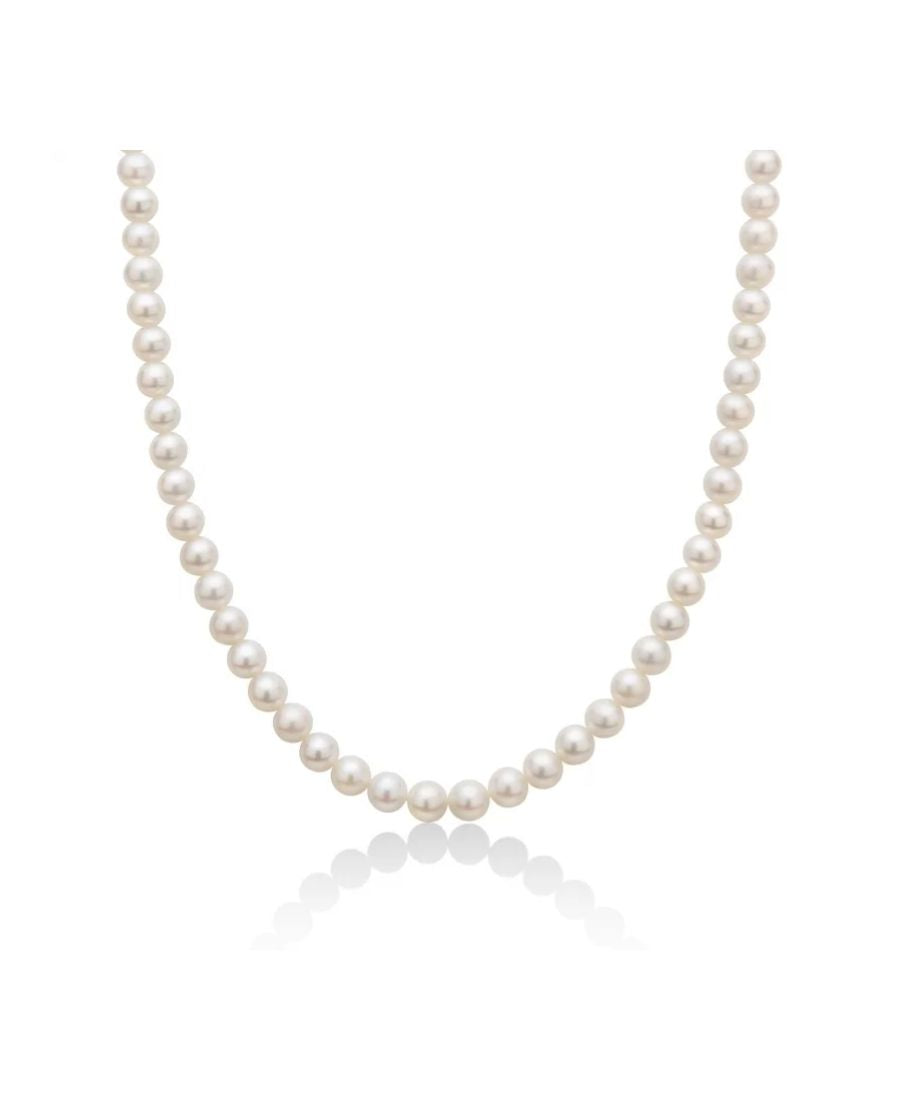 Miluna Collana Filo di Perle In Oro Bianco