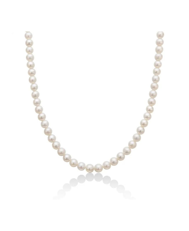 Miluna Collana Filo di Perle In Oro Bianco