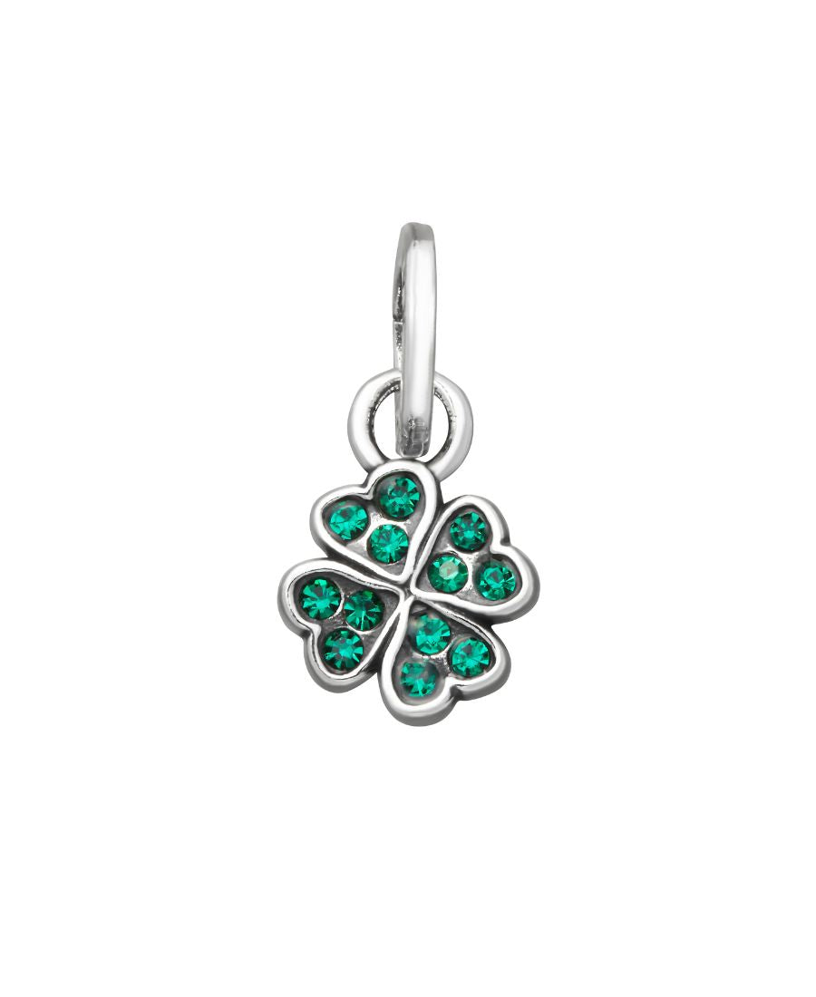 Giovanni Raspini Mini Charm Quadrifoglio Crystal Verde