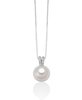 Miluna Collana con Perla in Oro Bianco e Diamanti