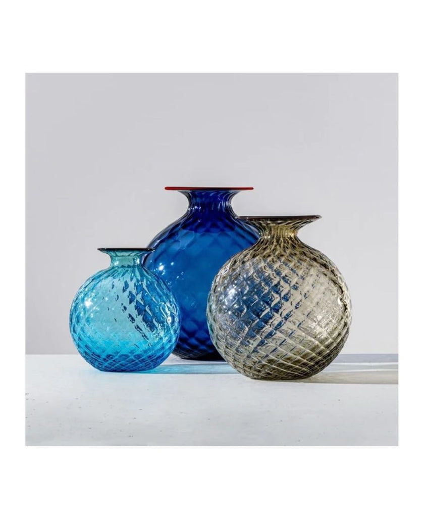 Venini Vaso Monofiore Balloton Zaffiro Medium