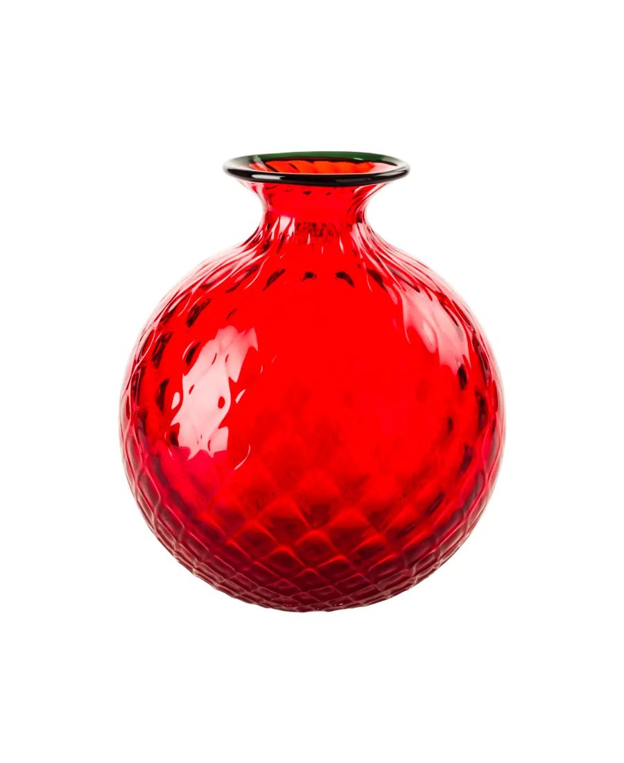 Venini Vaso Monofiore Balloton Rosso Large
