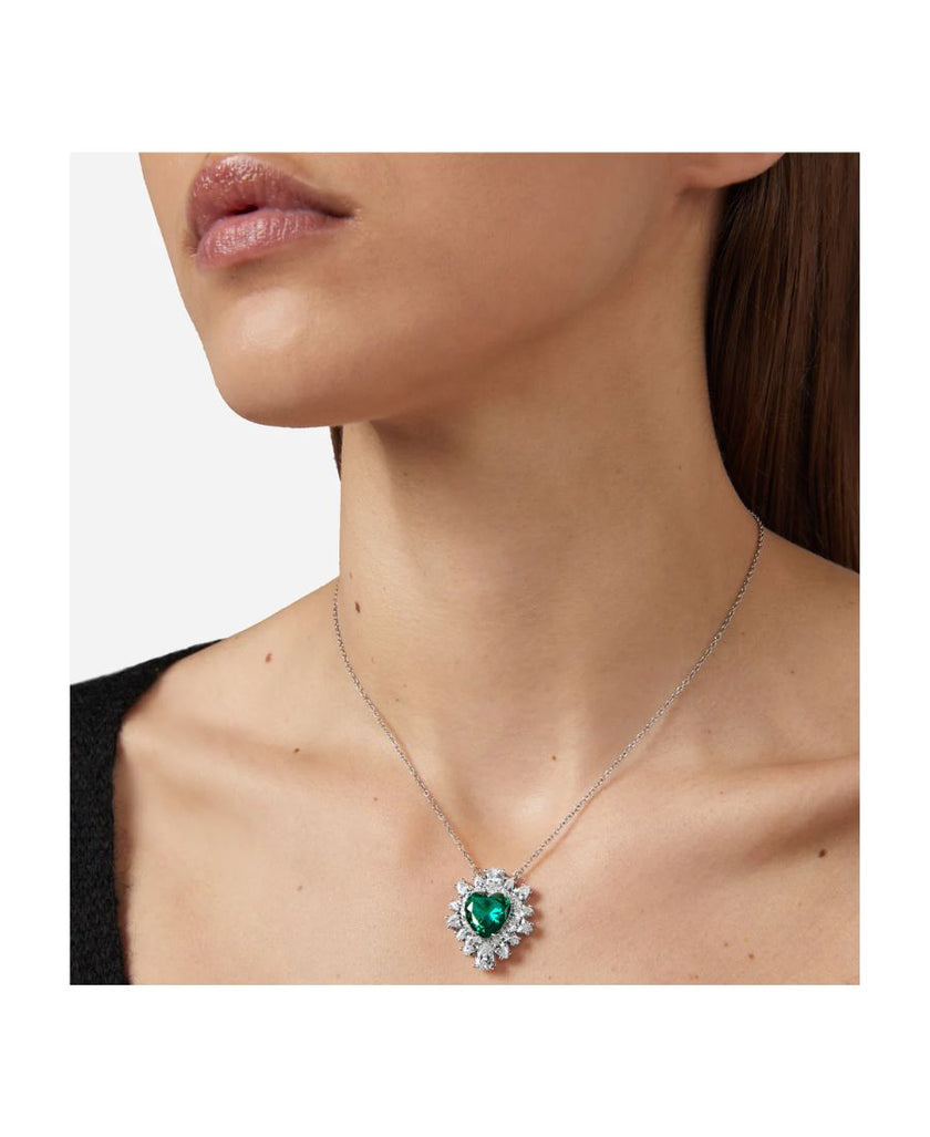 Chiara Ferragni Collana Pendente Cuore Emerald  J19AWJ02