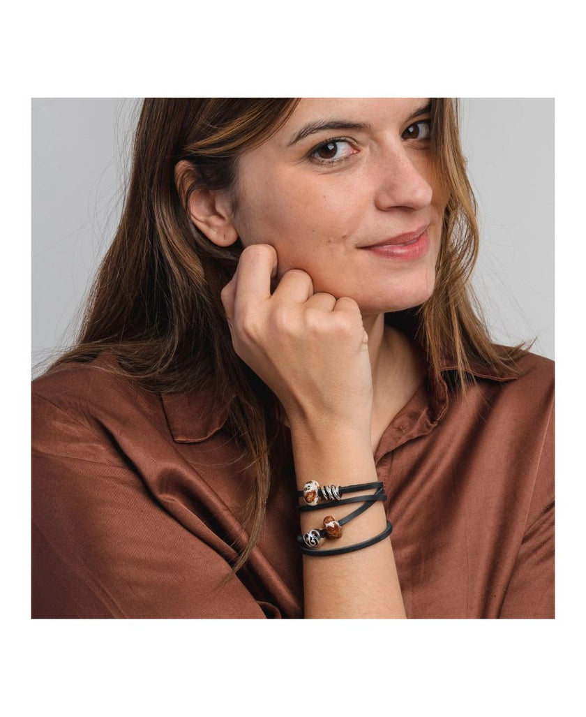 Trollbeads Bracciale Base Cuoio Nero