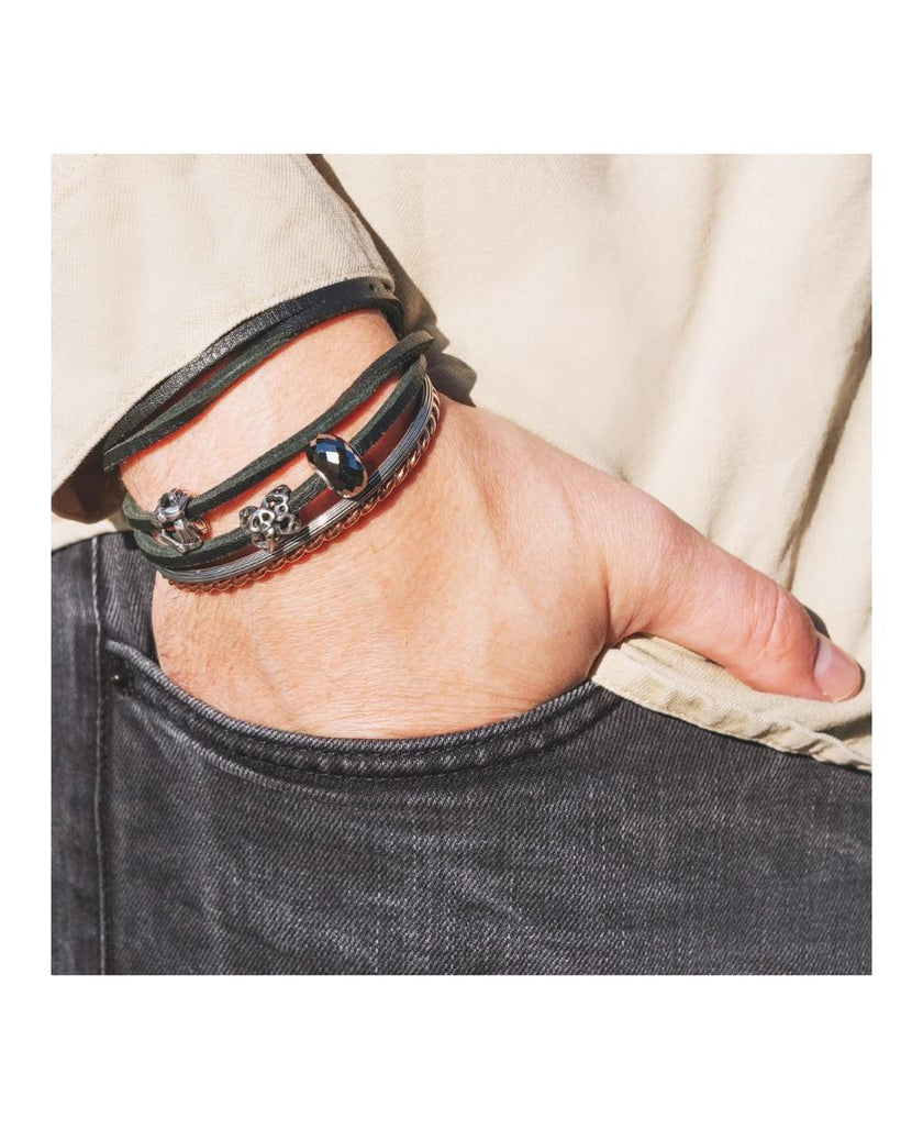 Trollbeads Bracciale Base Cuoio Nero