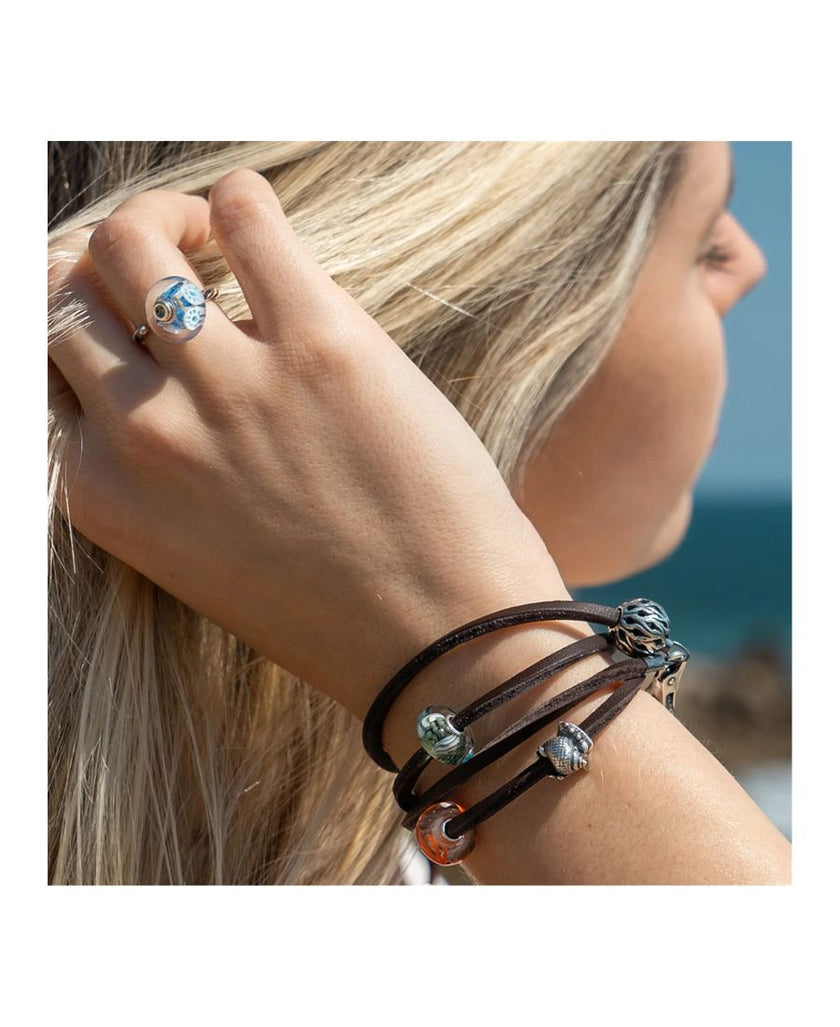 Trollbeads Bracciale Base Cuoio Marrone