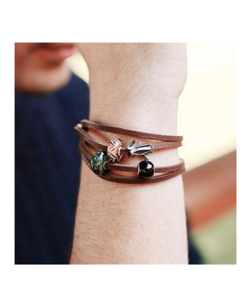 Trollbeads Bracciale Base Cuoio Marrone