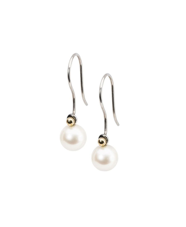 Trollbeads Orecchini Gocce di Perla Rotonde