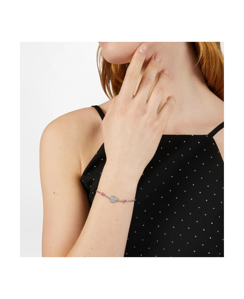 Chiara Ferragni Bracciale Cuori Silver Pink  J19AXD13