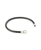 Trollbeads Bracciale Base in Pelle Nero e Argento