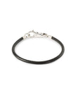 Trollbeads Bracciale Base in Pelle Nero e Argento