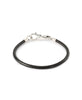 Trollbeads Bracciale Base in Pelle Nero e Argento