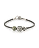 Trollbeads Bracciale Base in Pelle Nero e Argento