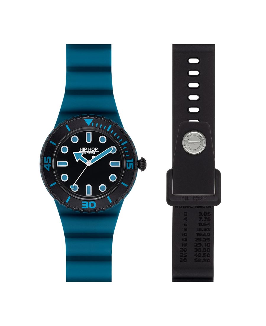 Orologio Hip Hop MASTER Blu/Nero