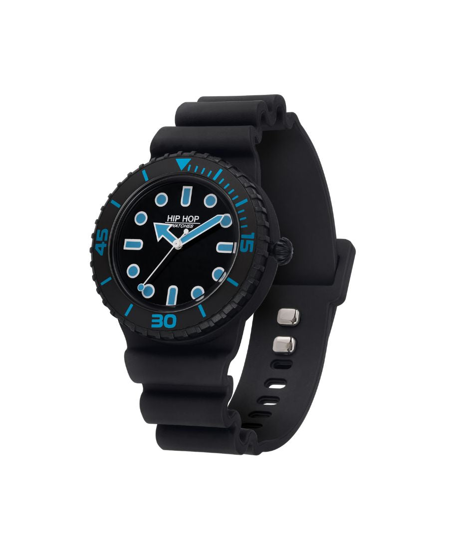 Orologio Hip Hop MASTER Blu/Nero