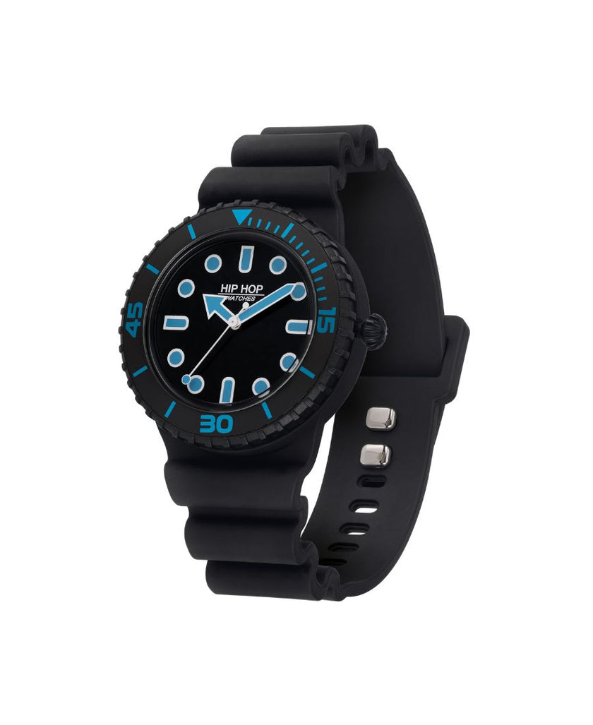 Orologio Hip Hop MASTER Blu/Nero