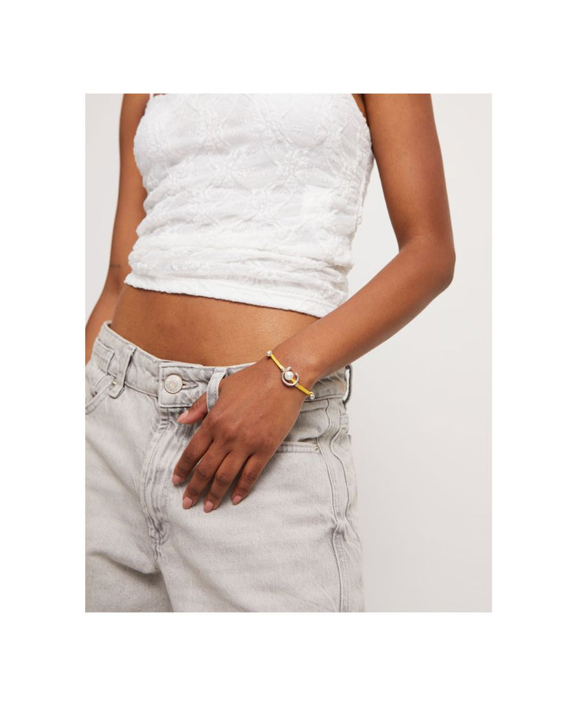 UNO de 50 Bracciale in Filo Giallo con Perla placcato Argento