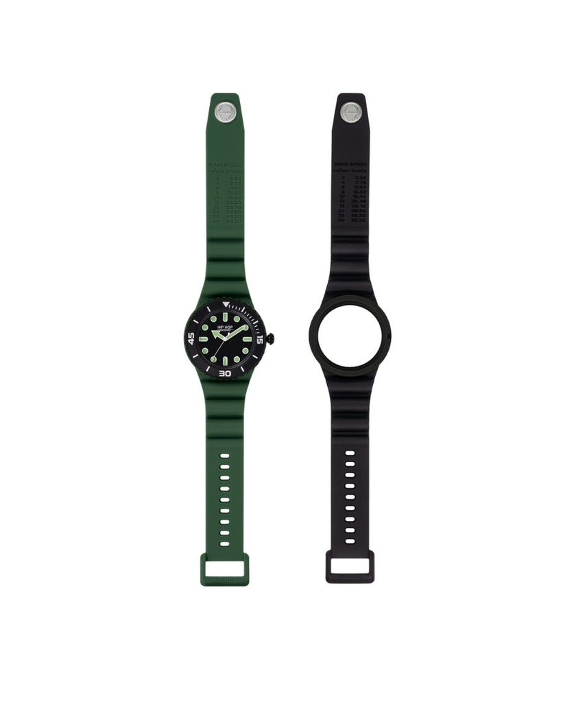 Hip Hop Oorologio  MASTER Green/Black