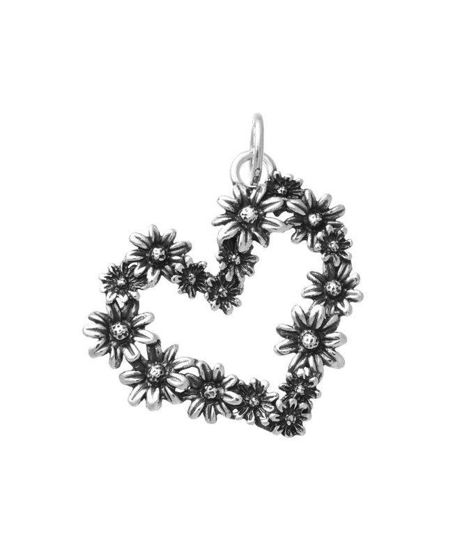 Giovanni Raspini Charm Cuore Margherite Grande